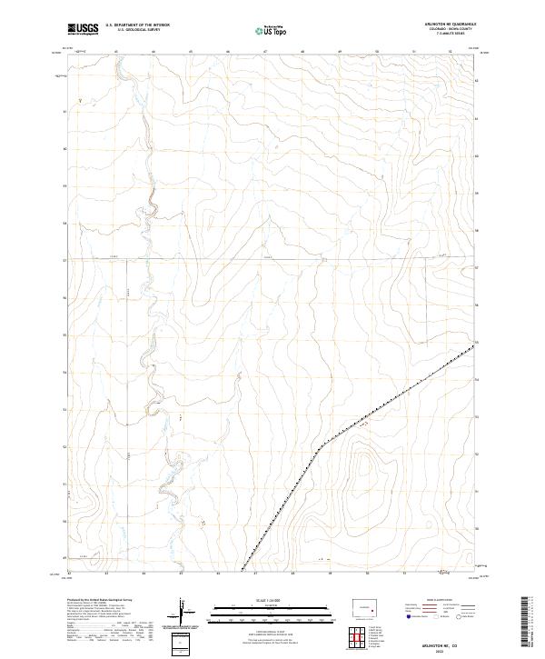 US Topo 7.5-minute map for Arlington NE CO