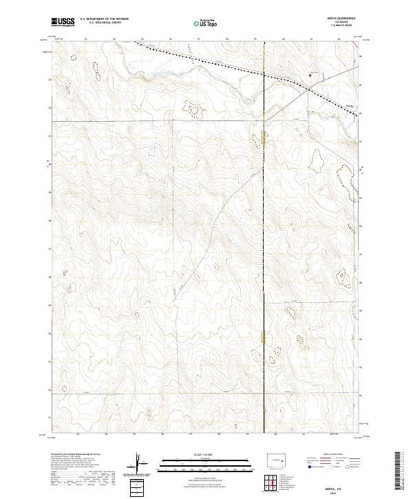 US Topo 7.5-minute map for Aroya CO