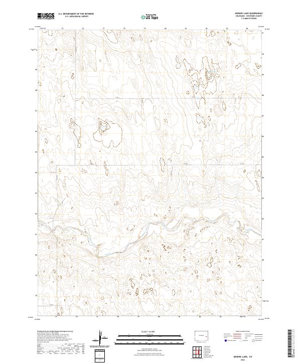 US Topo 7.5-minute map for Arsenic Lake CO