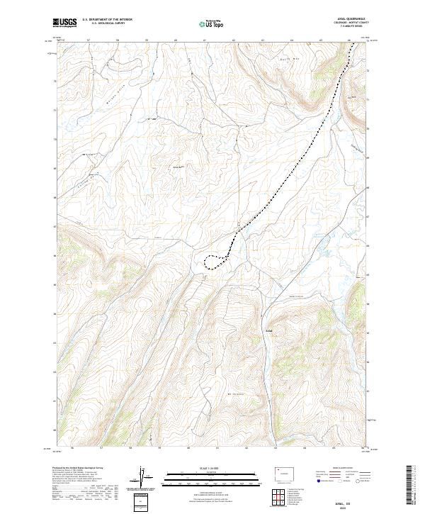 US Topo 7.5-minute map for Axial CO