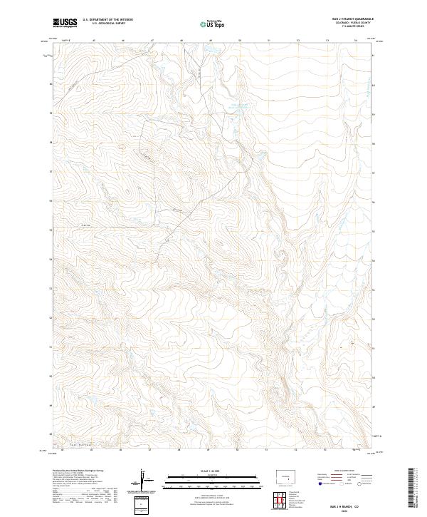 US Topo 7.5-minute map for Bar J H Ranch CO