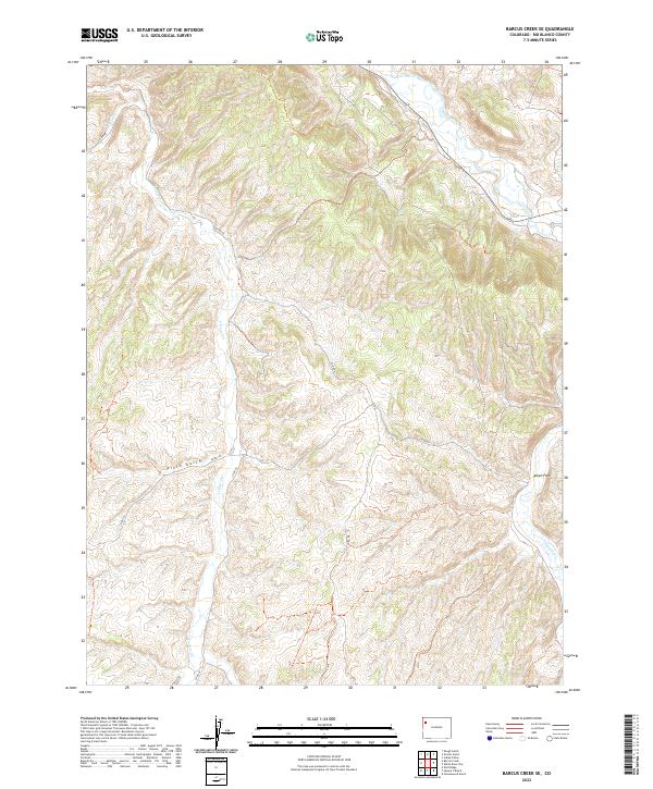 US Topo 7.5-minute map for Barcus Creek SE CO