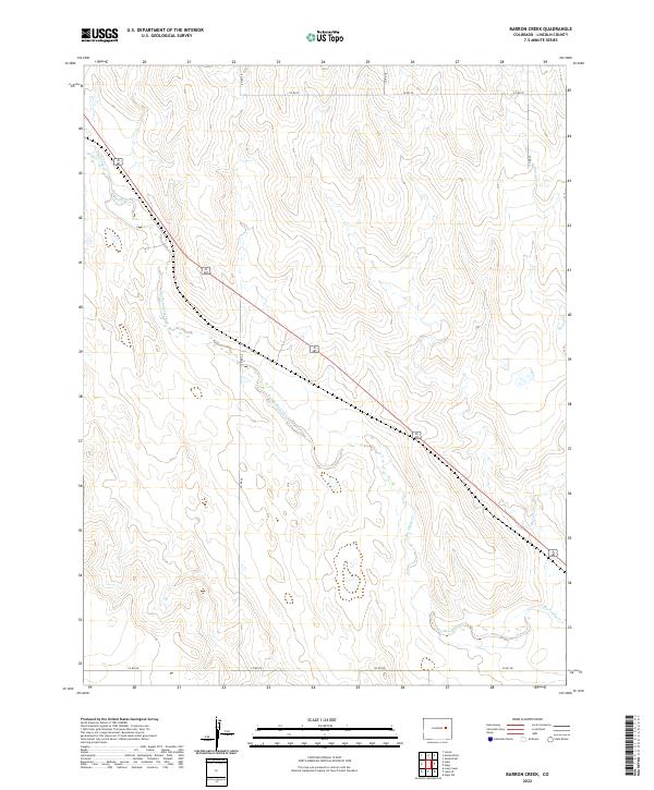 US Topo 7.5-minute map for Barron Creek CO