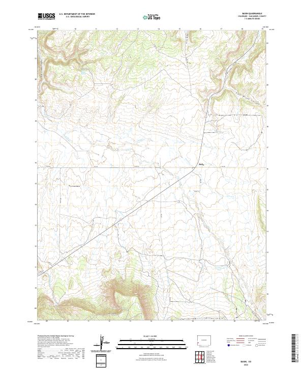 US Topo 7.5-minute map for Basin CO