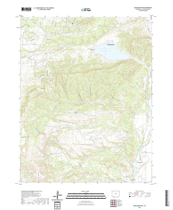 US Topo 7.5-minute map for Basin Mountain CO