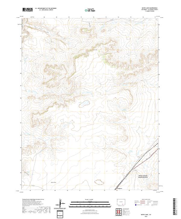 US Topo 7.5-minute map for Bates Lake CO