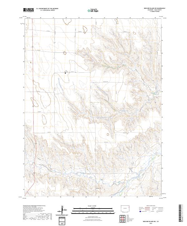 US Topo 7.5-minute map for Beecher Island NW CO