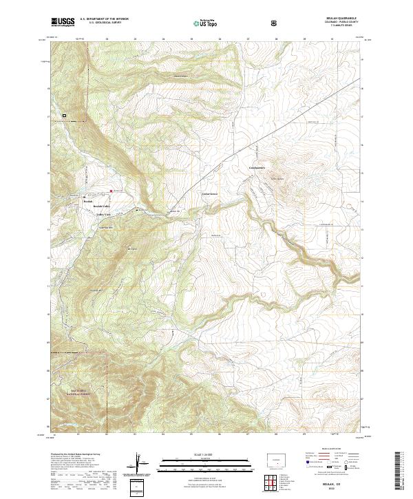 US Topo 7.5-minute map for Beulah CO