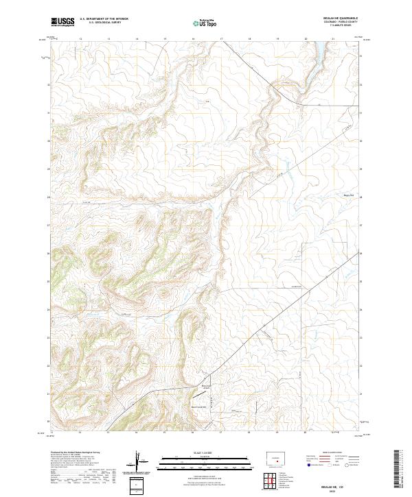 US Topo 7.5-minute map for Beulah NE CO