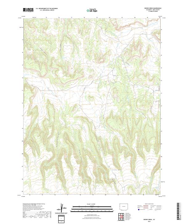 US Topo 7.5-minute map for Bieser Creek CO