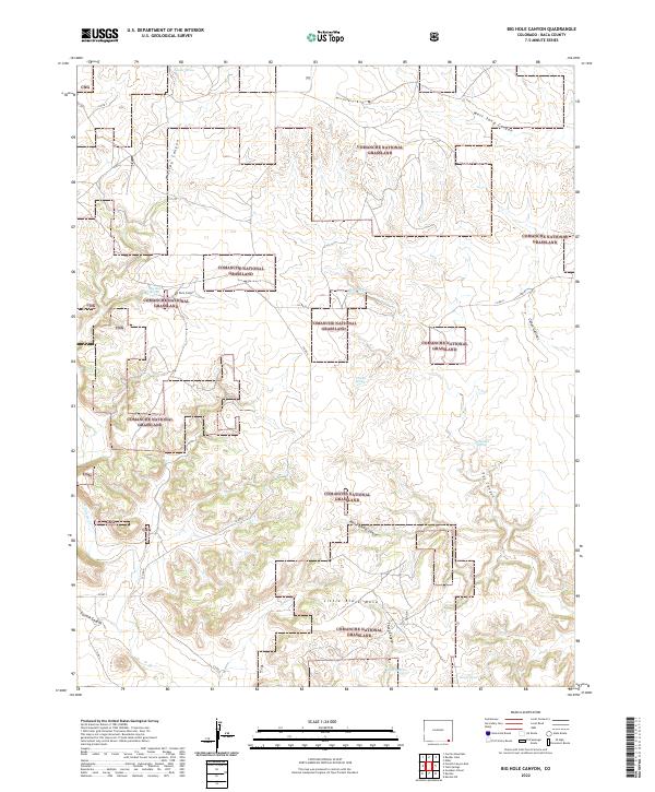 US Topo 7.5-minute map for Big Hole Canyon CO