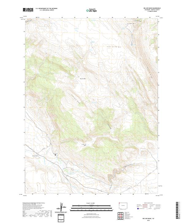 US Topo 7.5-minute map for Big Joe Basin CO