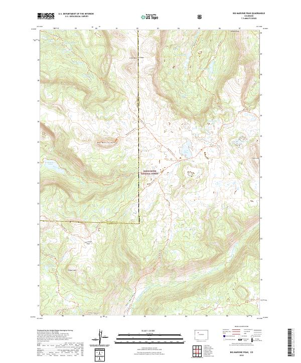 US Topo 7.5-minute map for Big Marvine Peak CO
