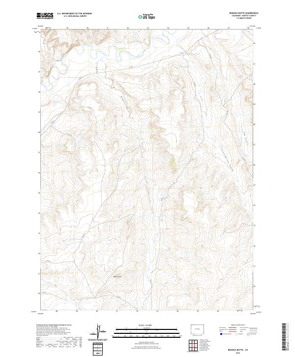 US Topo 7.5-minute map for Bighole Butte CO