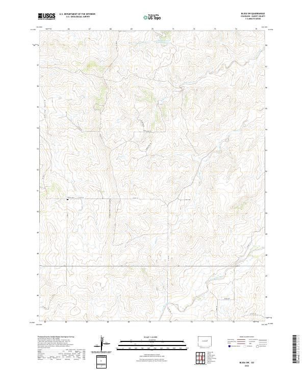 US Topo 7.5-minute map for Bijou SW CO