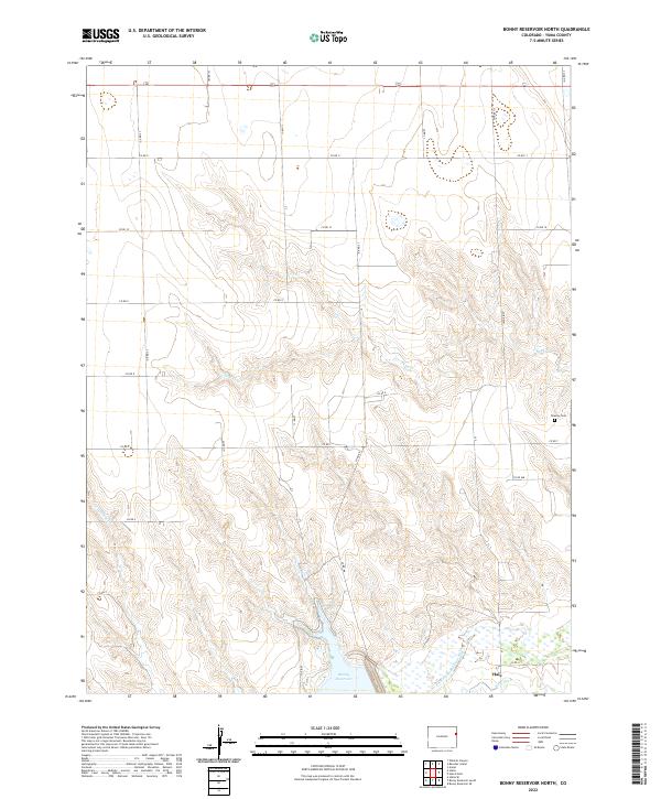 US Topo 7.5-minute map for Bonny Reservoir North CO