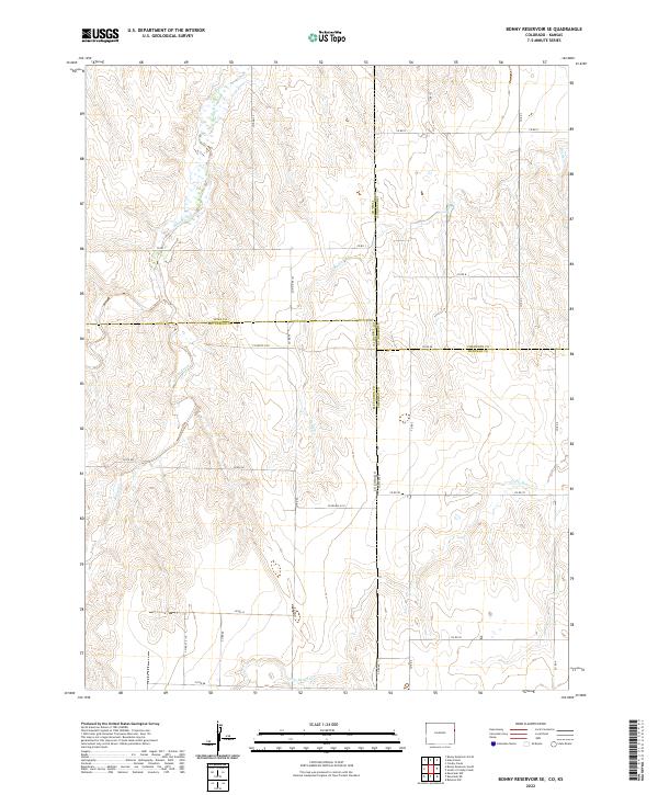 US Topo 7.5-minute map for Bonny Reservoir SE COKS