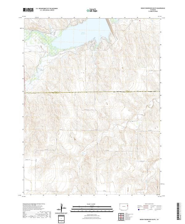 US Topo 7.5-minute map for Bonny Reservoir South CO