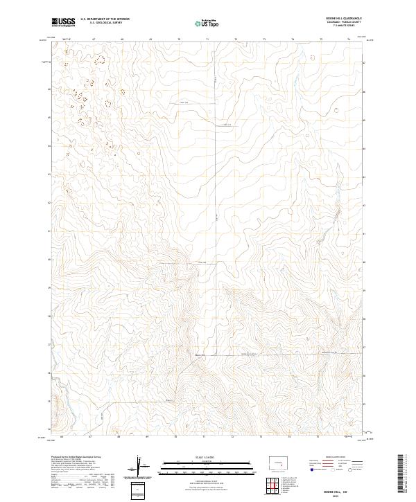 US Topo 7.5-minute map for Boone Hill CO