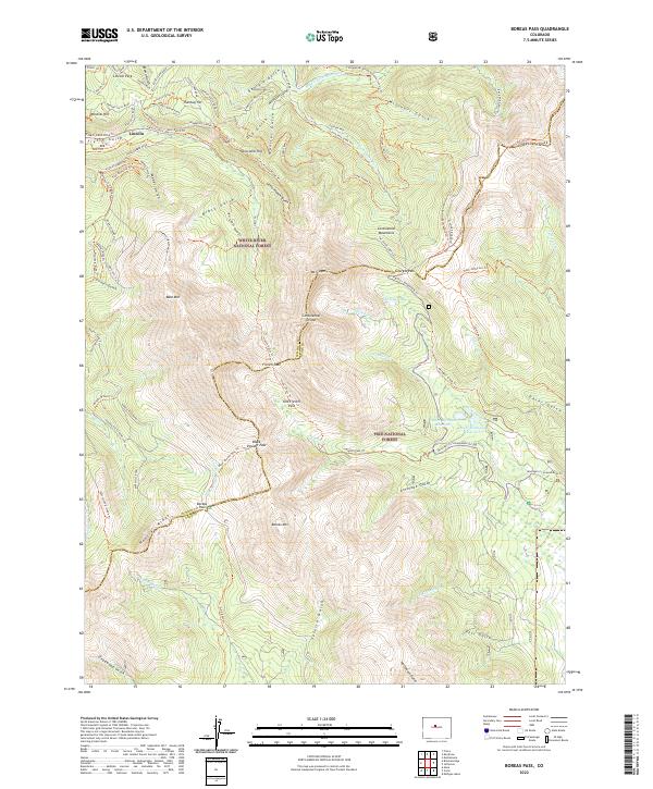 US Topo 7.5-minute map for Boreas Pass CO