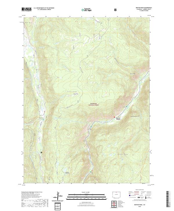 US Topo 7.5-minute map for Boston Peak CO