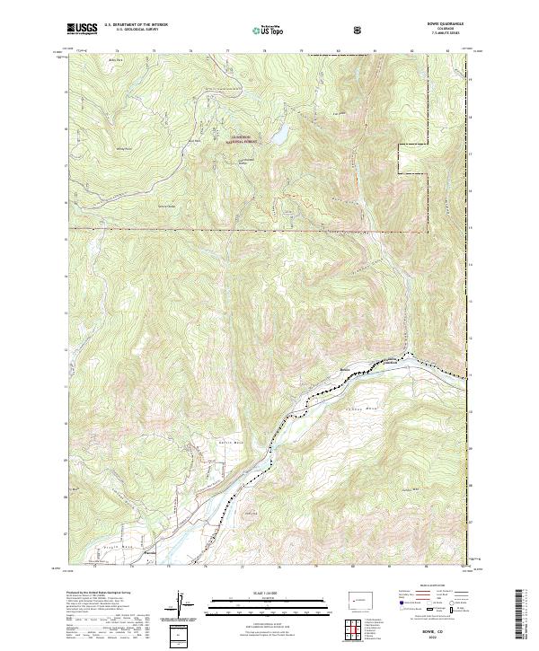 US Topo 7.5-minute map for Bowie CO