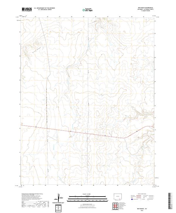 US Topo 7.5-minute map for Box Ranch CO