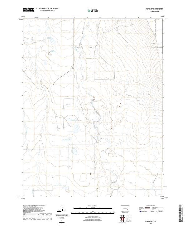 US Topo 7.5-minute map for Box Springs CO