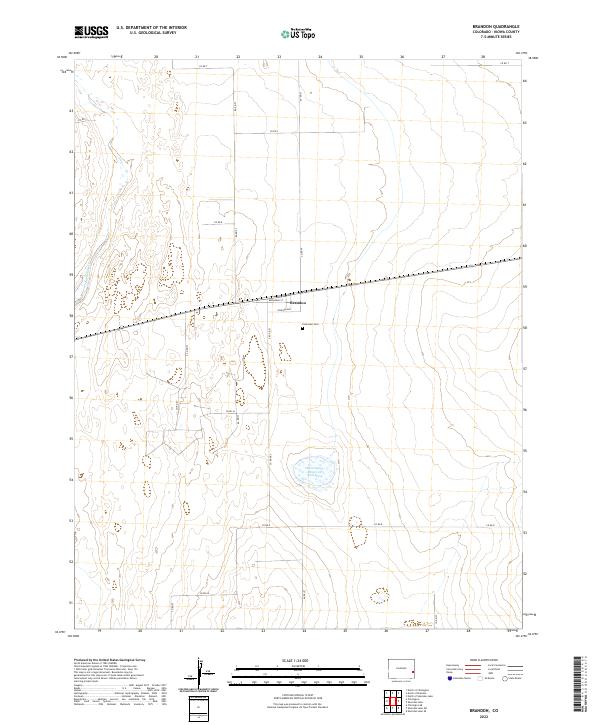 US Topo 7.5-minute map for Brandon CO