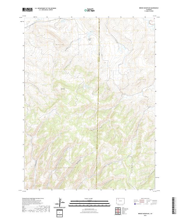 US Topo 7.5-minute map for Breeze Mountain CO