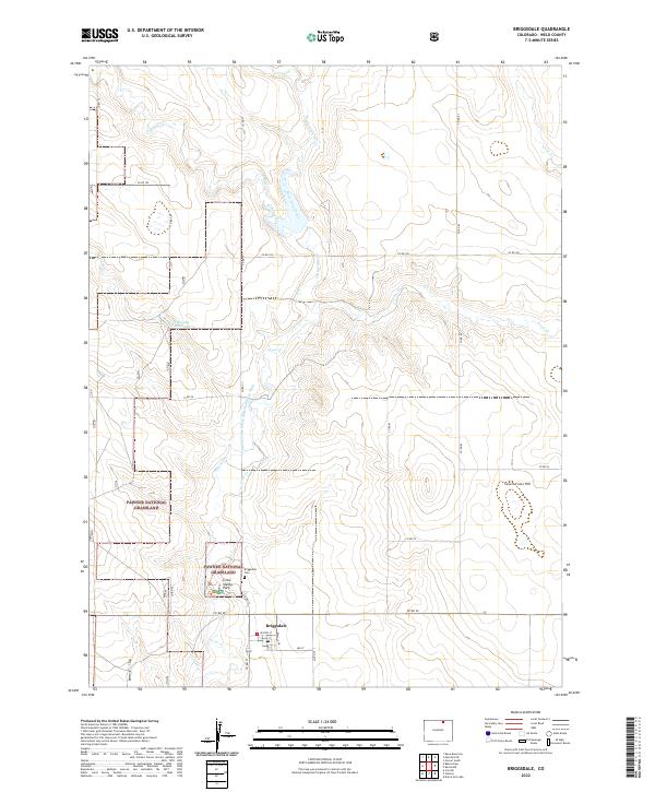 US Topo 7.5-minute map for Briggsdale CO