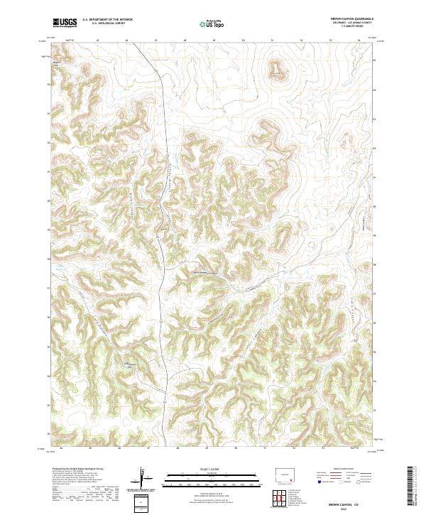 US Topo 7.5-minute map for Brown Canyon CO