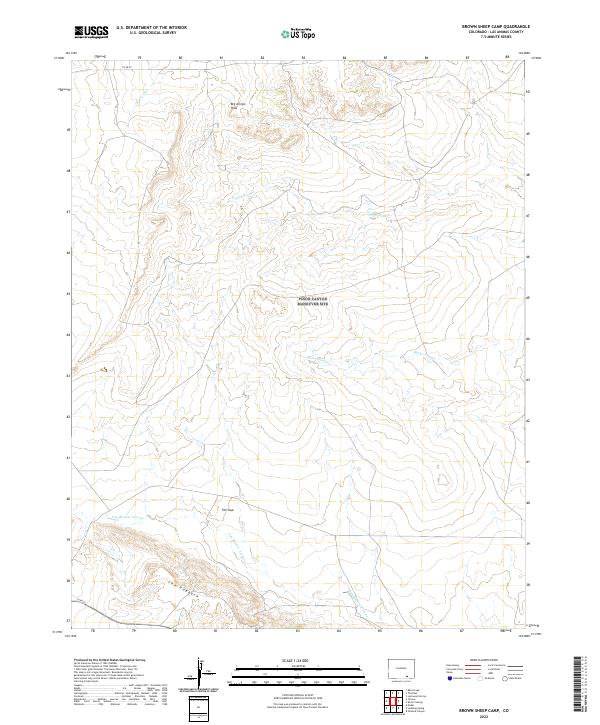 US Topo 7.5-minute map for Brown Sheep Camp CO