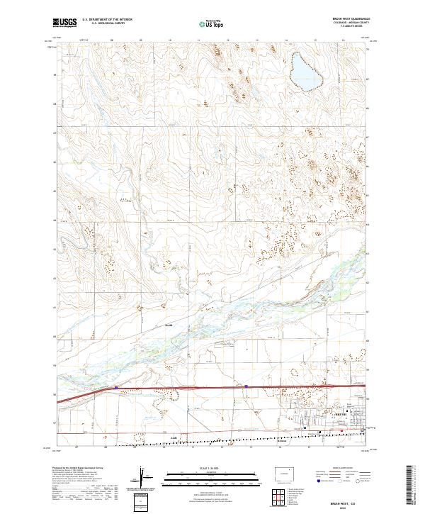 US Topo 7.5-minute map for Brush West CO