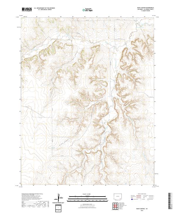 US Topo 7.5-minute map for Buck Canyon CO