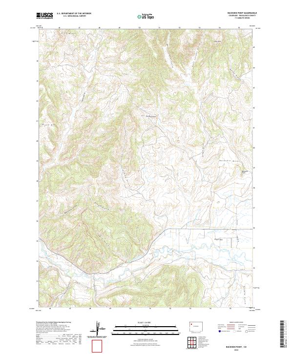 US Topo 7.5-minute map for Buckskin Point CO