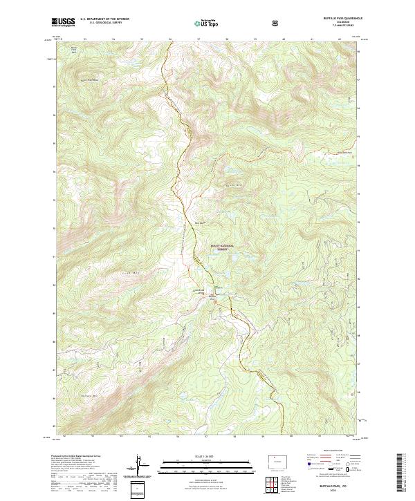 US Topo 7.5-minute map for Buffalo Pass CO