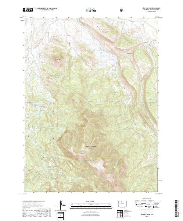 US Topo 7.5-minute map for Buffalo Peak CO