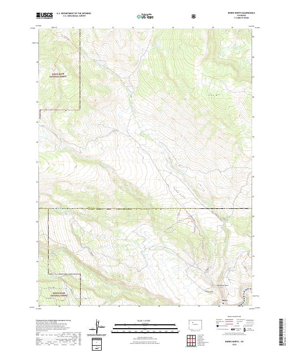US Topo 7.5-minute map for Burns North CO