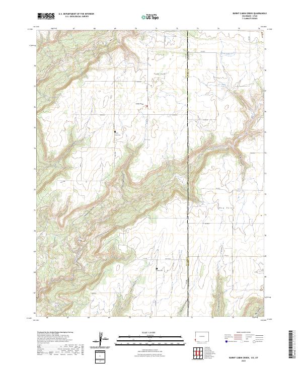 US Topo 7.5-minute map for Burnt Cabin Creek COUT