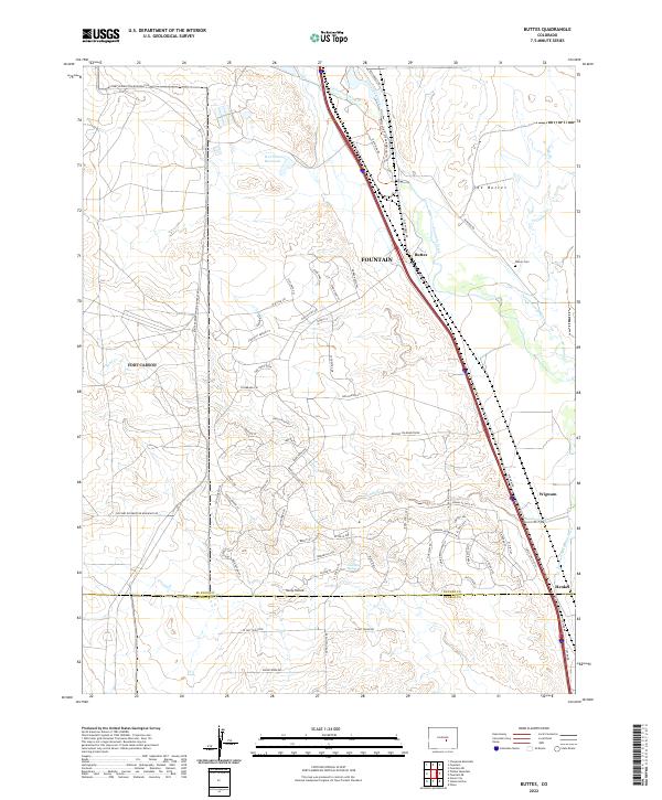 US Topo 7.5-minute map for Buttes CO