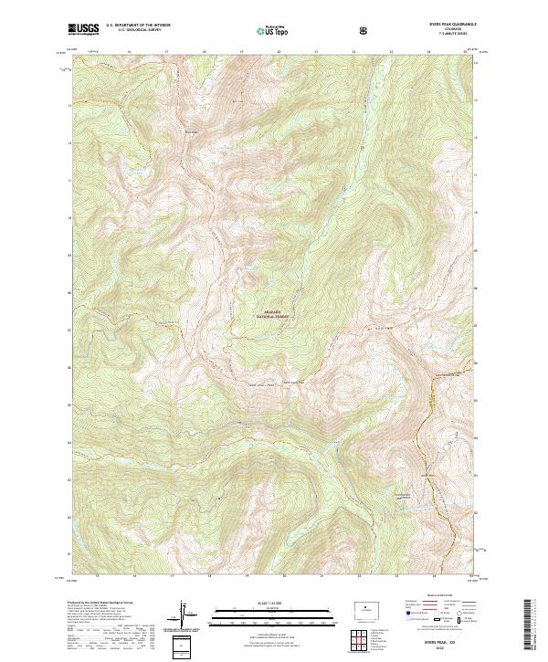 US Topo 7.5-minute map for Byers Peak CO