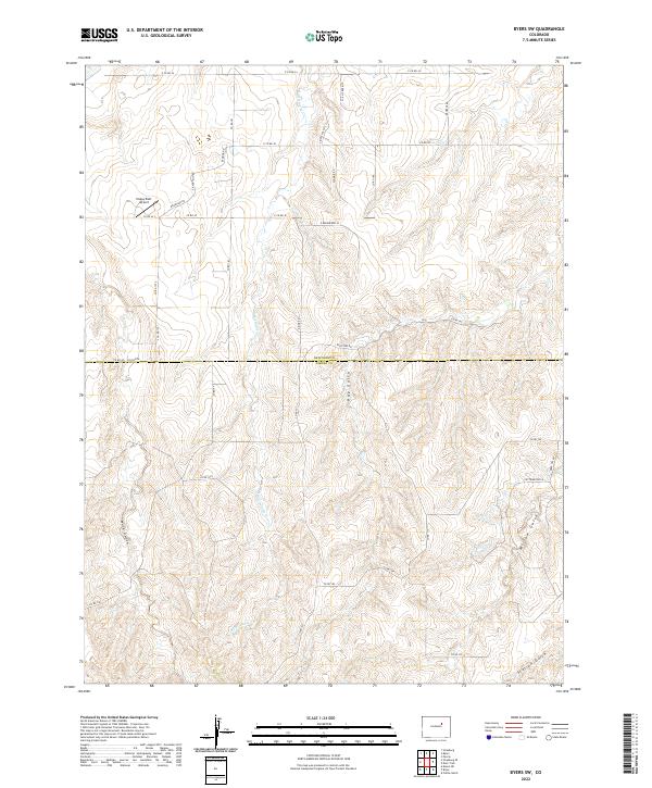 US Topo 7.5-minute map for Byers SW CO