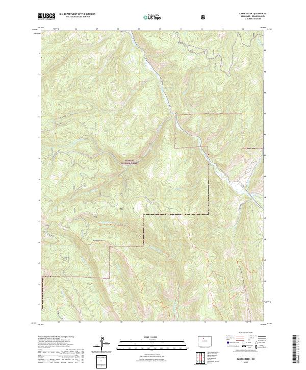 US Topo 7.5-minute map for Cabin Creek CO