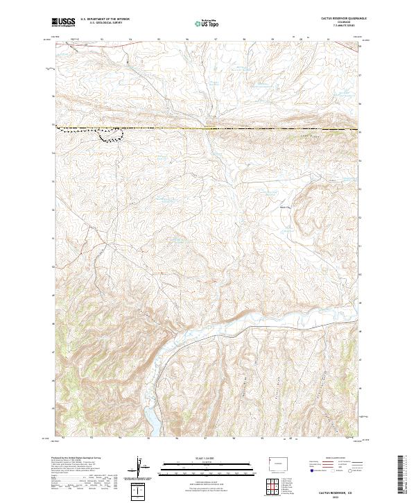 US Topo 7.5-minute map for Cactus Reservoir CO