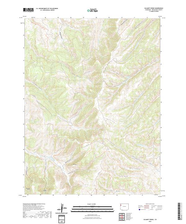 US Topo 7.5-minute map for Calamity Ridge CO