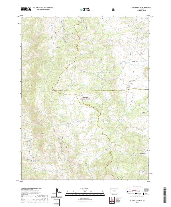 US Topo 7.5-minute map for Cameron Mountain CO