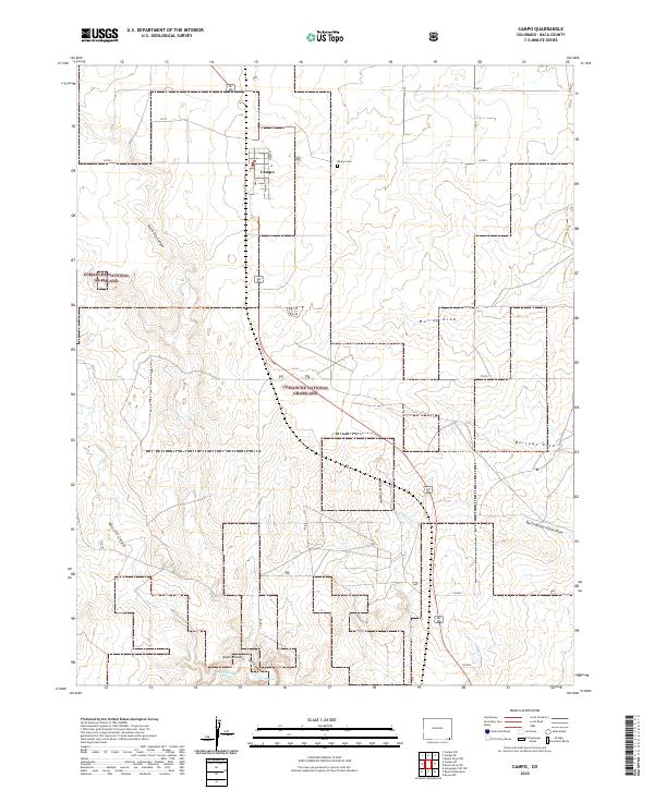 US Topo 7.5-minute map for Campo CO