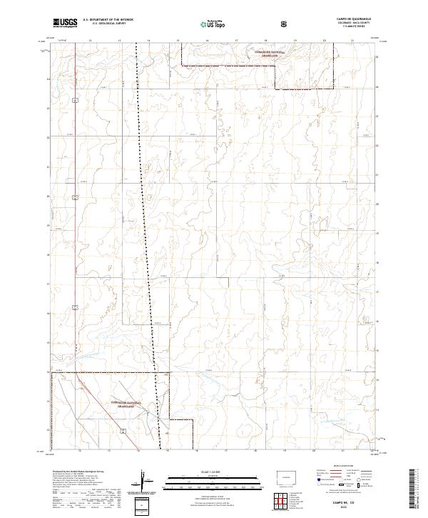 US Topo 7.5-minute map for Campo NE CO