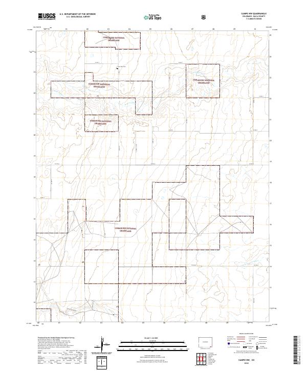 US Topo 7.5-minute map for Campo NW CO